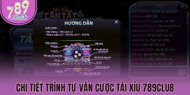 Chi tiết trình tự ván cược tài xỉu 789Club