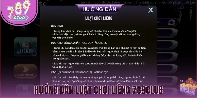 Hướng dẫn luật chơi liêng 789Club
