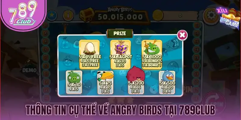 Thông tin cụ thể về Angry Birds tại 789Club